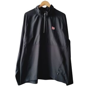 Cutter & Buck Black NY Giants Adapt Eco Knit Hybrid Recycled Quarter-Zip Jacket